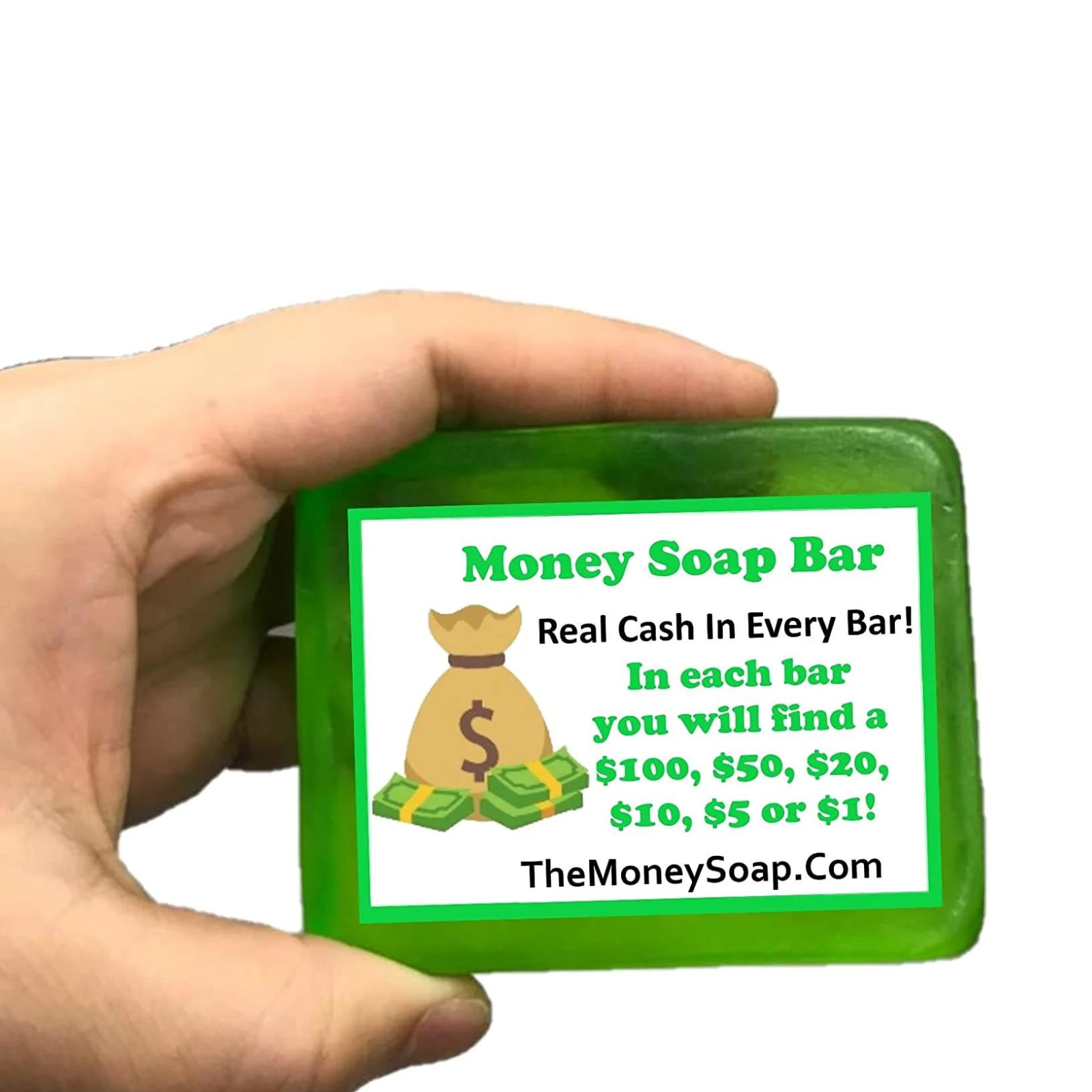 Money soap with real cash inside