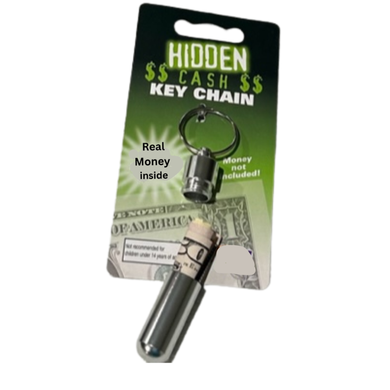 Hidden Cash Metal Keychain – Real Money Inside Up to $100 – Money $oap Co