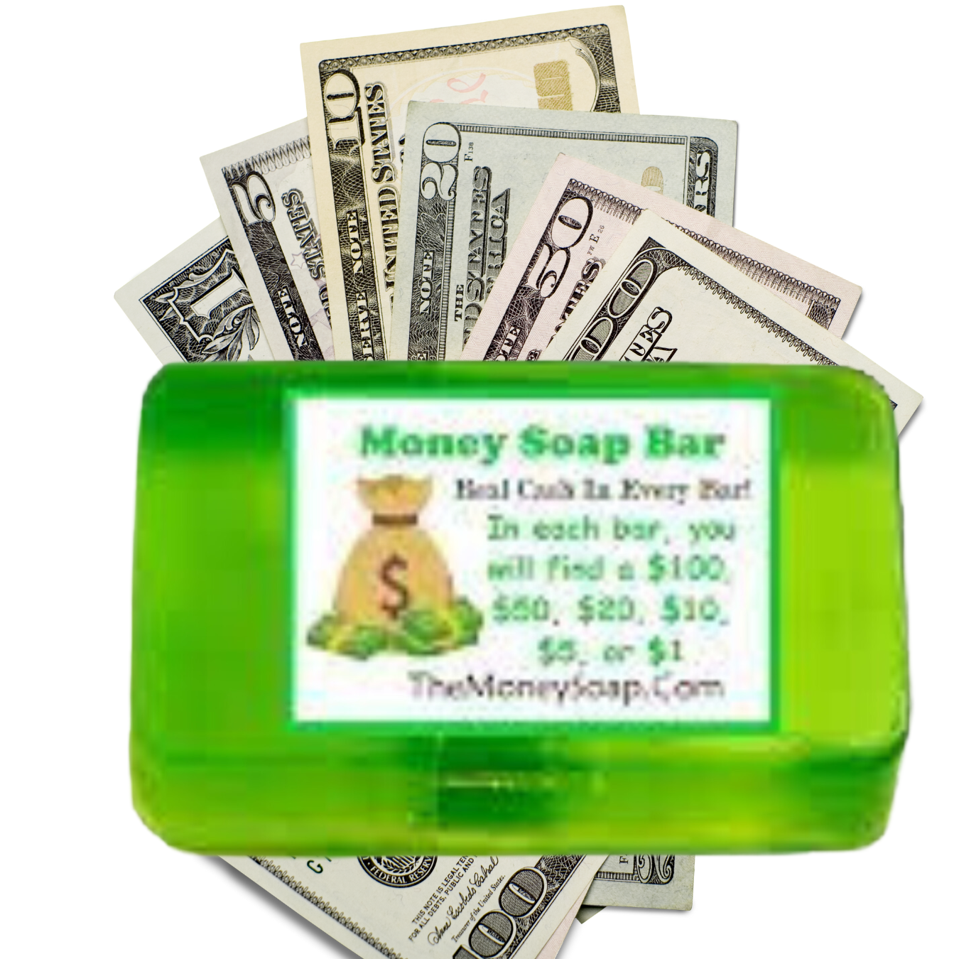 Money Soap Bar with real  money inside