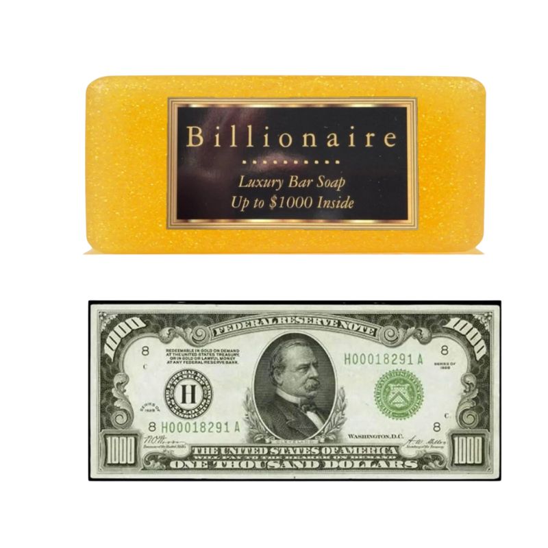 billionaire money soap with real cash