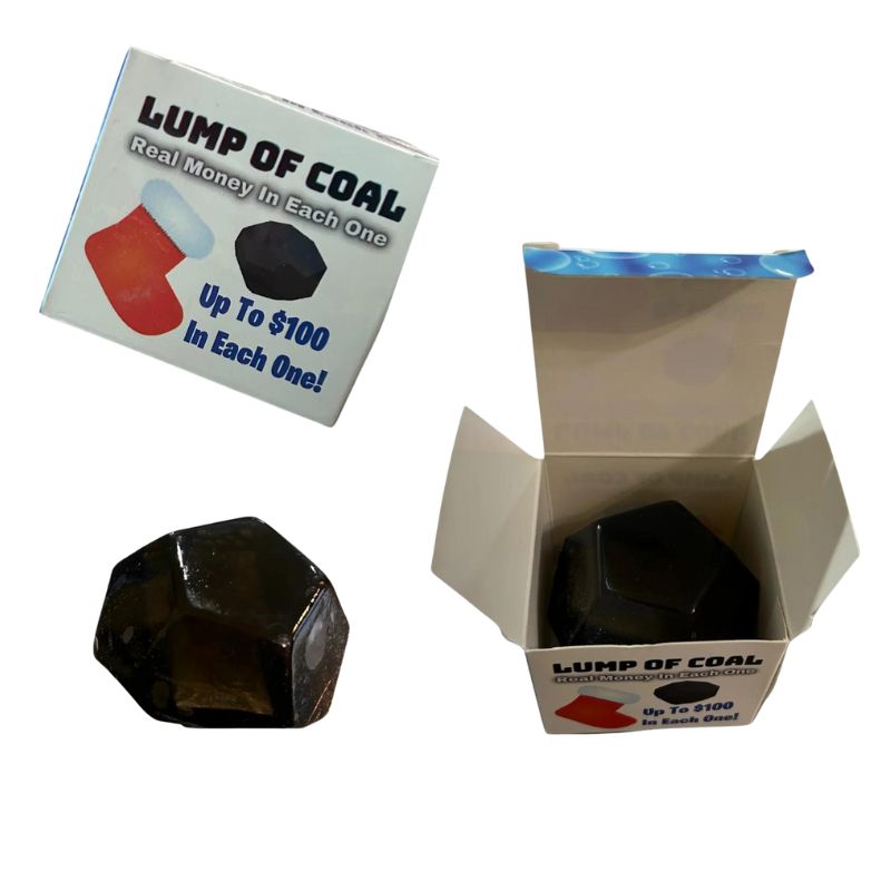 lump of coal money soap